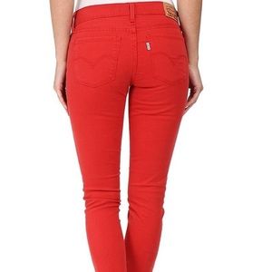 Levi's Red Skinny Jeans